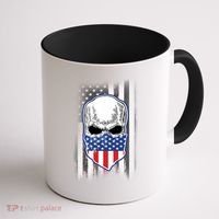 American Skull Bandana Coffee Mug thumb 1