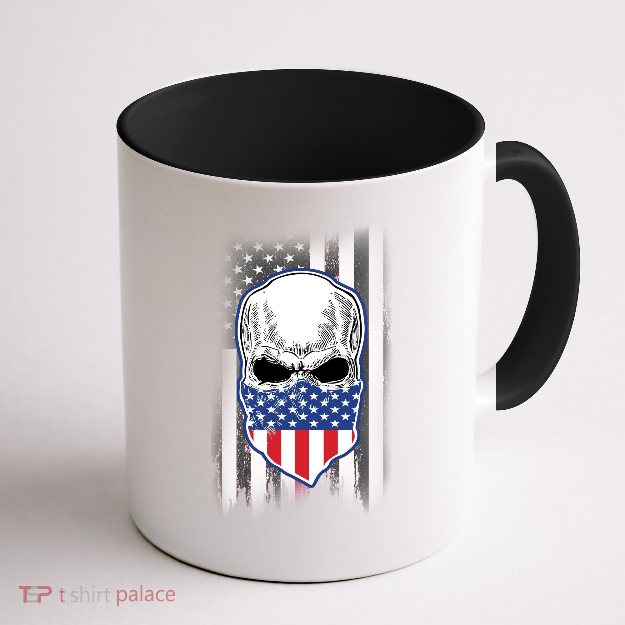 American Skull Bandana Coffee Mug