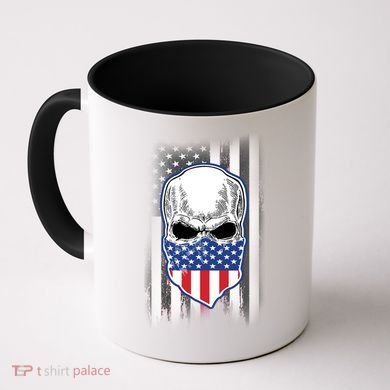 American Skull Bandana Coffee Mug
