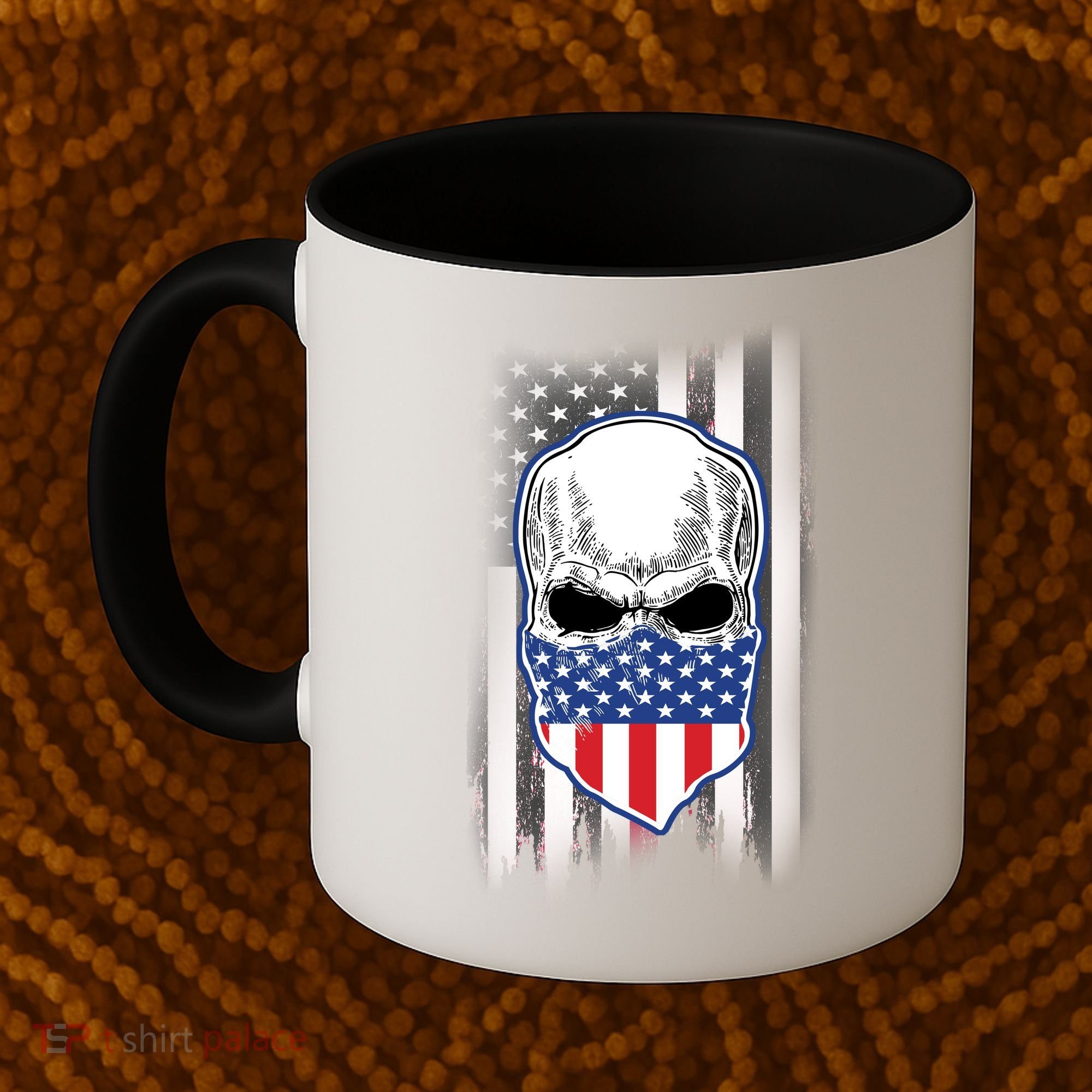 American Skull Bandana Coffee Mug