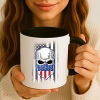 American Skull Bandana Coffee Mug thumb 3