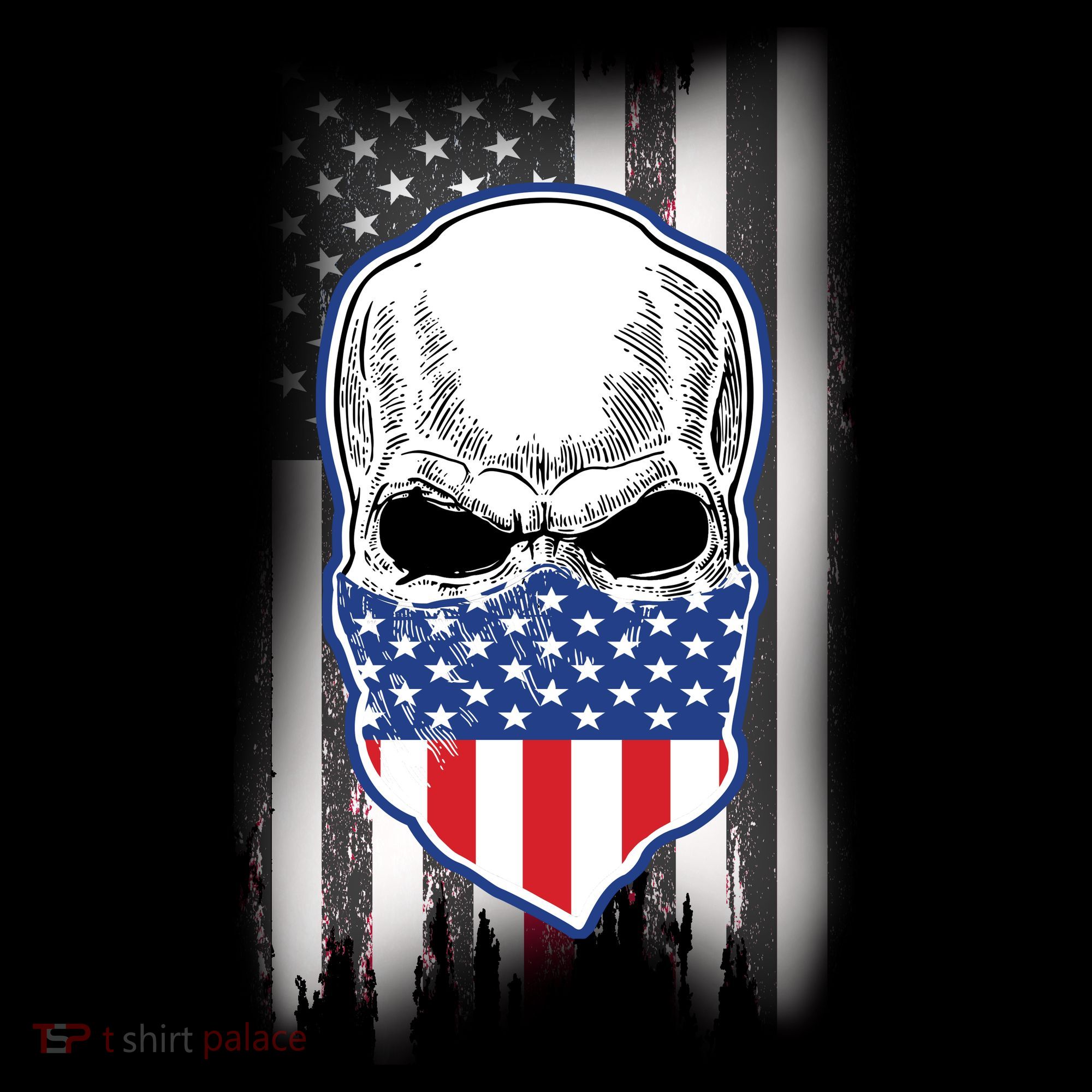 American Skull Bandana Coaster