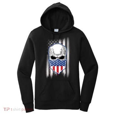 American Skull Bandana Women's Hoodie