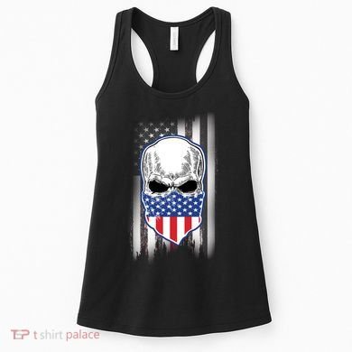 American Skull Bandana Women's Tank Top