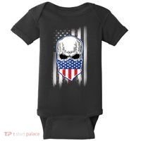 American Skull Bandana Baby Bodysuit thumb 0