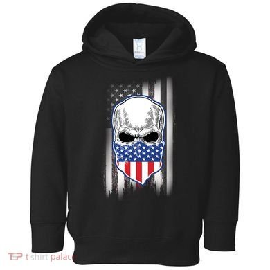 American Skull Bandana Toddler Hoodie