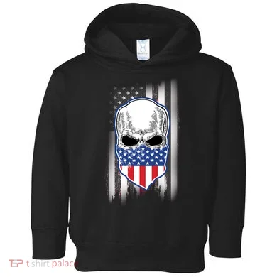 American Skull Bandana Toddler Hoodie