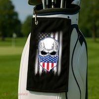 American Skull Bandana Golf Towel thumb 2
