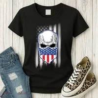 American Skull Bandana Women's T-Shirt thumb 3