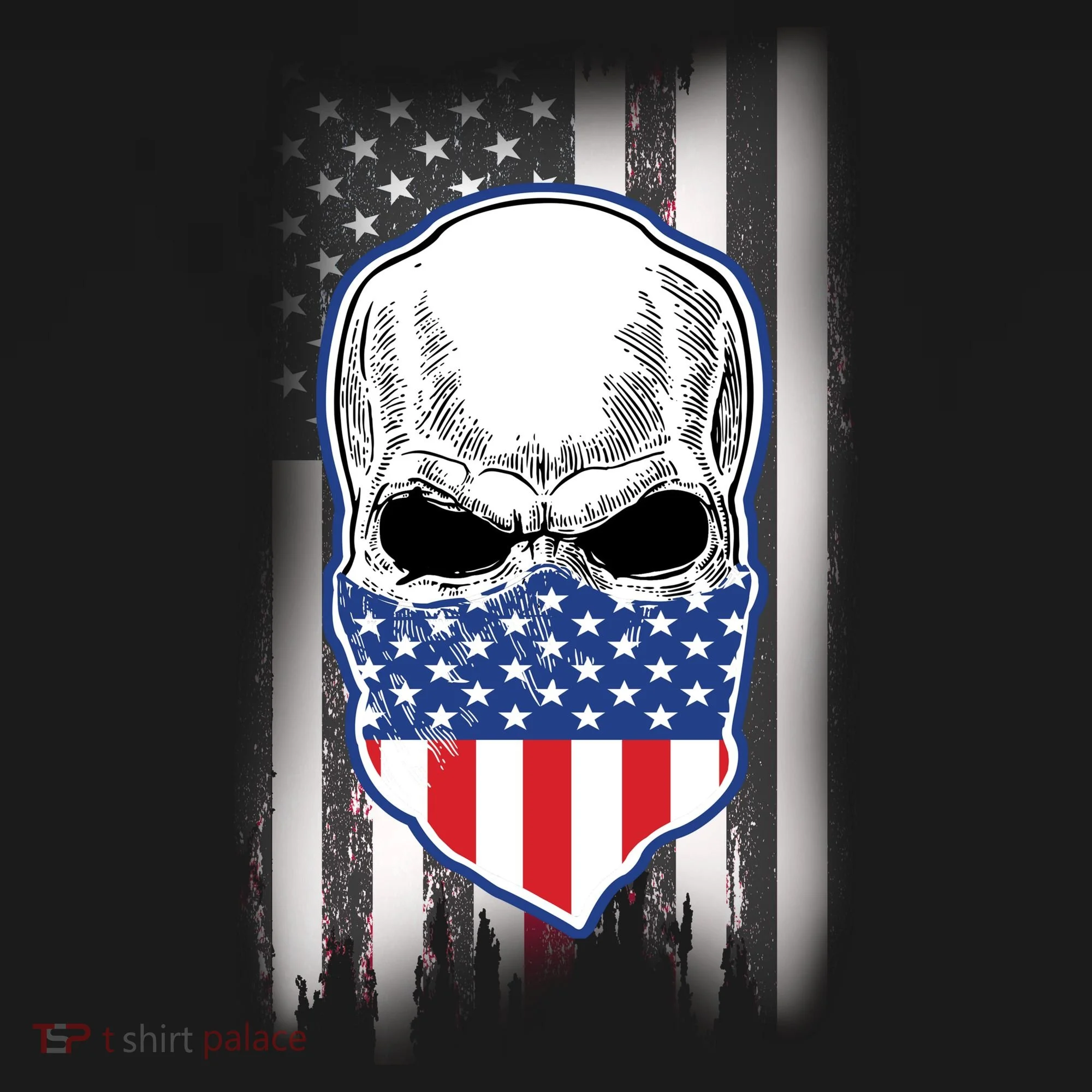 American Skull Bandana Women's T-Shirt