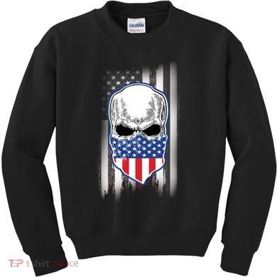 American Skull Bandana Kids Sweatshirt