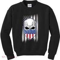 American Skull Bandana Kids Sweatshirt thumb 0