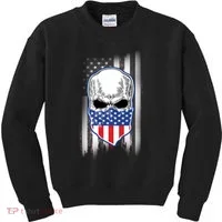 American Skull Bandana Kids Sweatshirt thumb 0