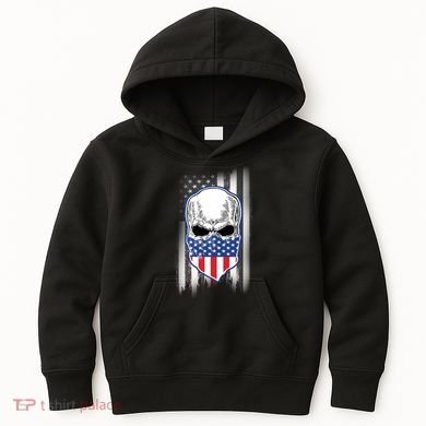 American Skull Bandana Kids Hoodie