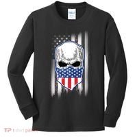 American Skull Bandana Kids Long Sleeve Shirt thumb 0