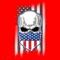 American Skull Bandana Santa Hat thumb 1