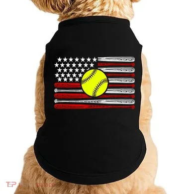 American Softball Flag Doggie Tank