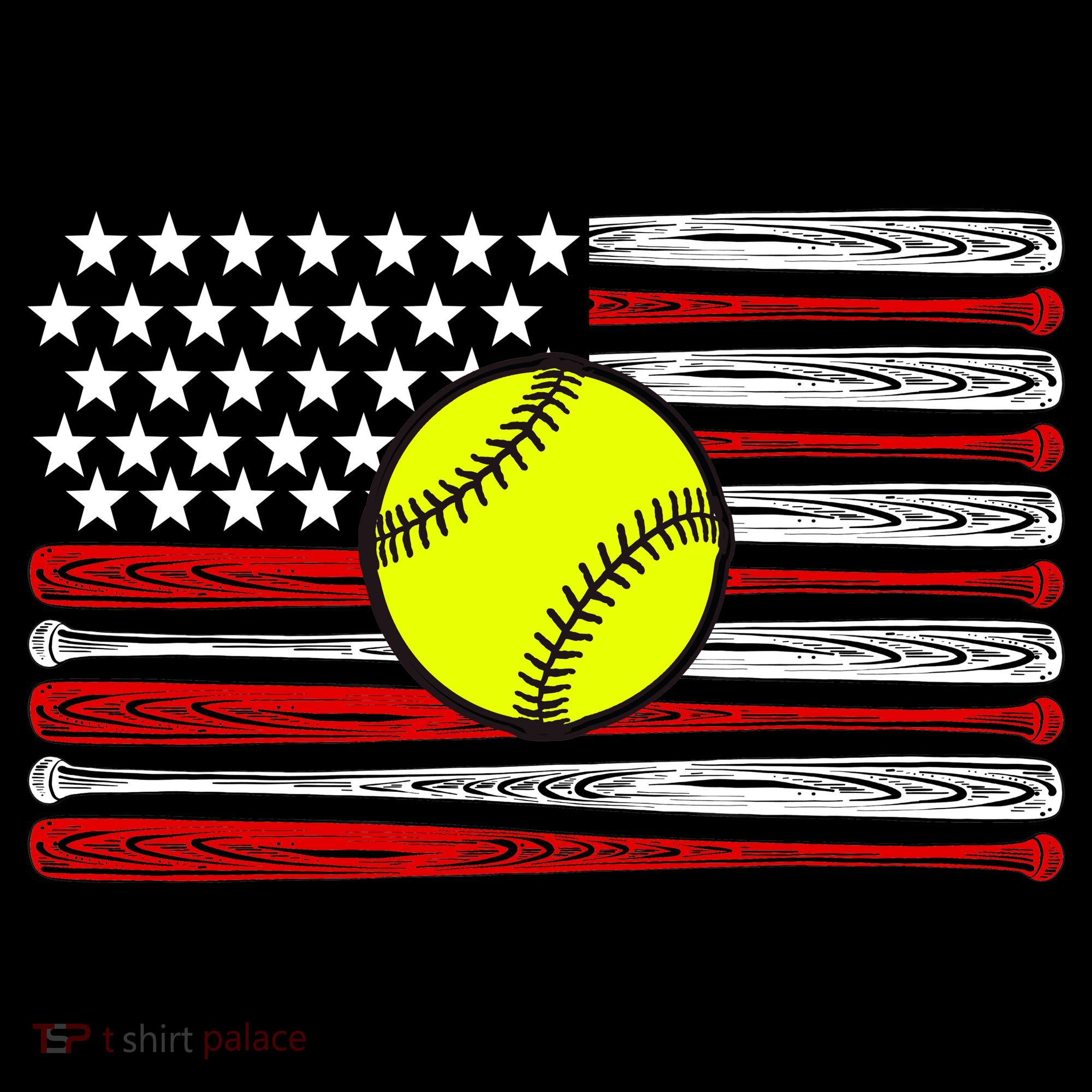 American Softball Flag Backpack