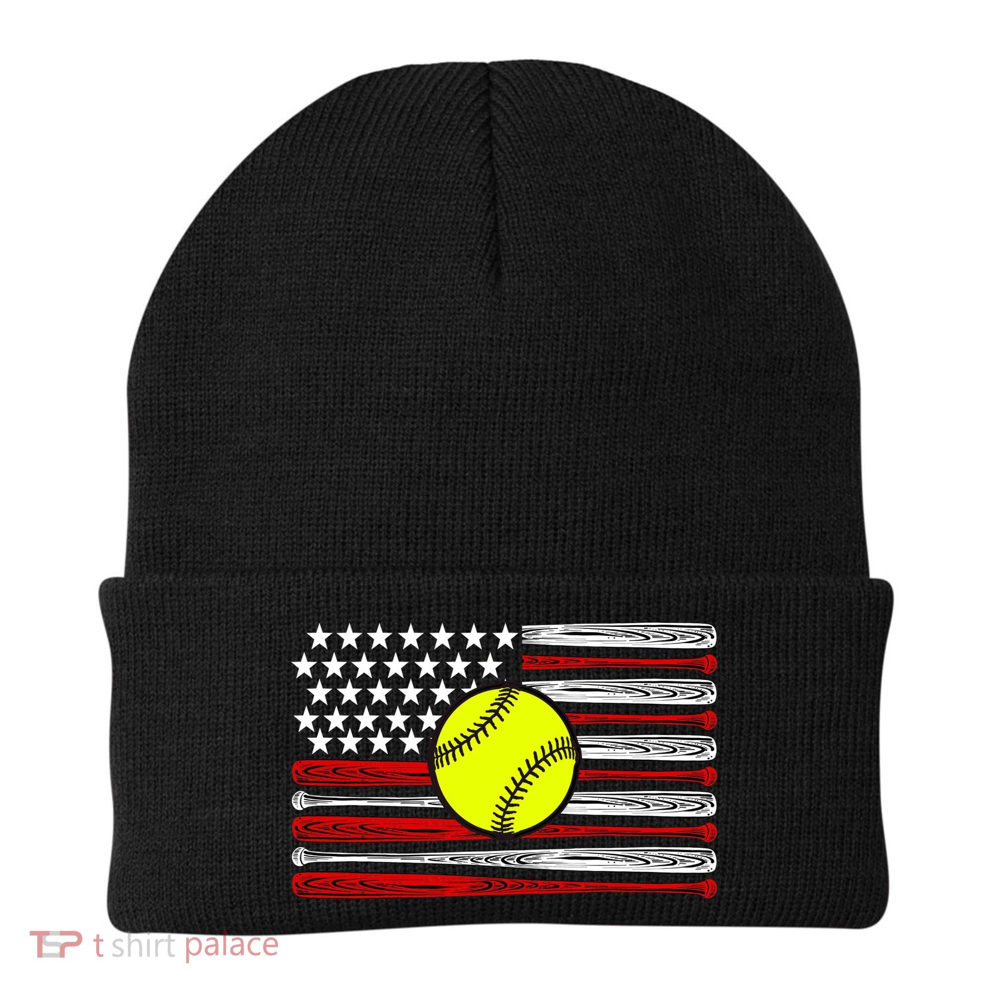 American Softball Flag Beanie