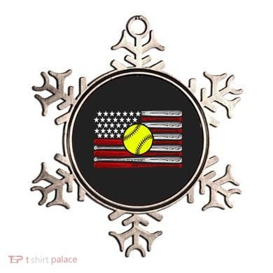 American Softball Flag Ornament