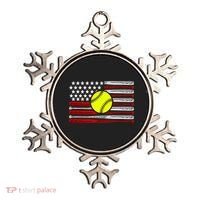 American Softball Flag Ornament thumb 0