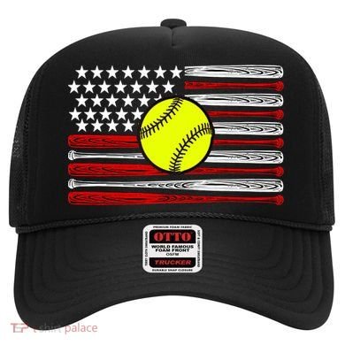 American Softball Flag Hat