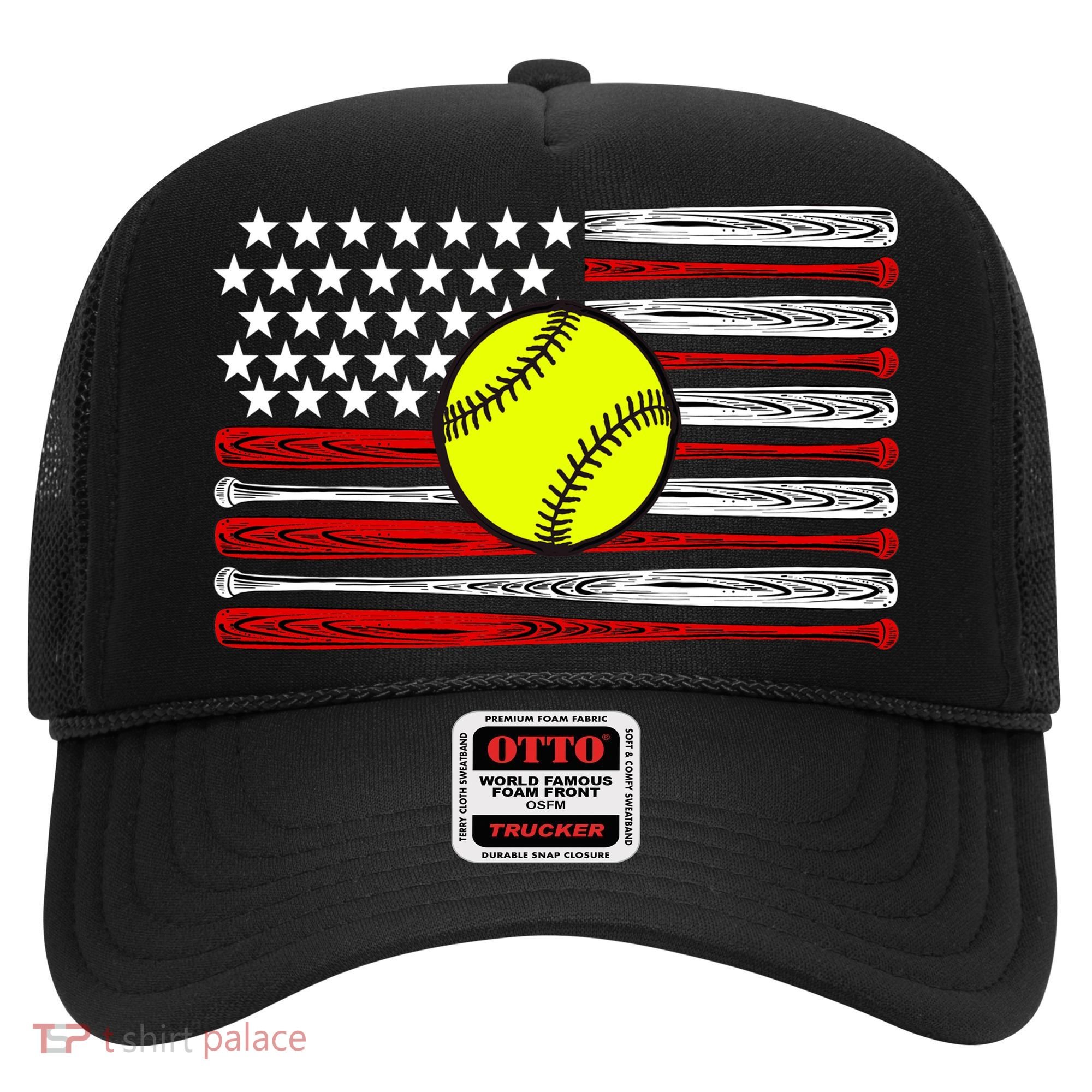 American Softball Flag Hat