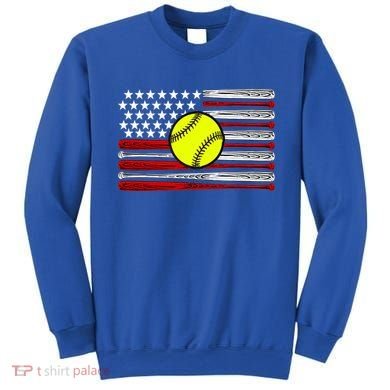 American Softball Flag Sweatshirt