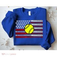 American Softball Flag Sweatshirt thumb 2