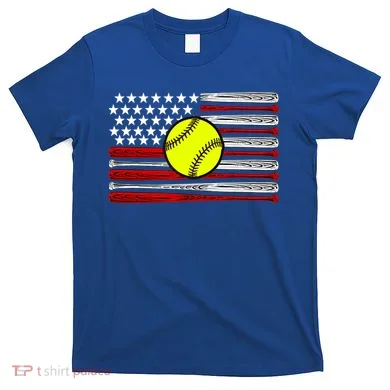 American Softball Flag T-Shirt