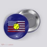 American Softball Flag Button thumb 0