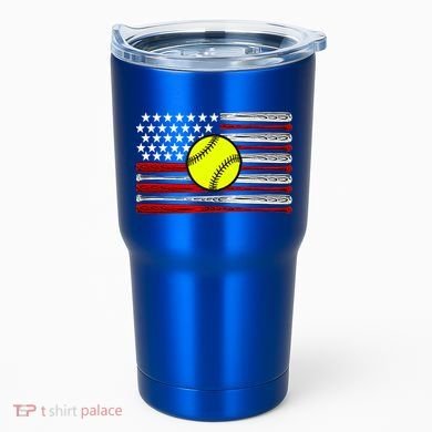 American Softball Flag Tumbler