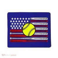 American Softball Flag Mousepad thumb 0
