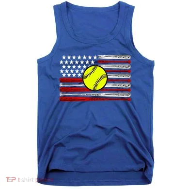 American Softball Flag Tank Top