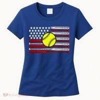American Softball Flag Women's T-Shirt thumb 0