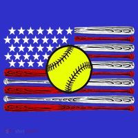 American Softball Flag Kids Sweatshirt thumb 2