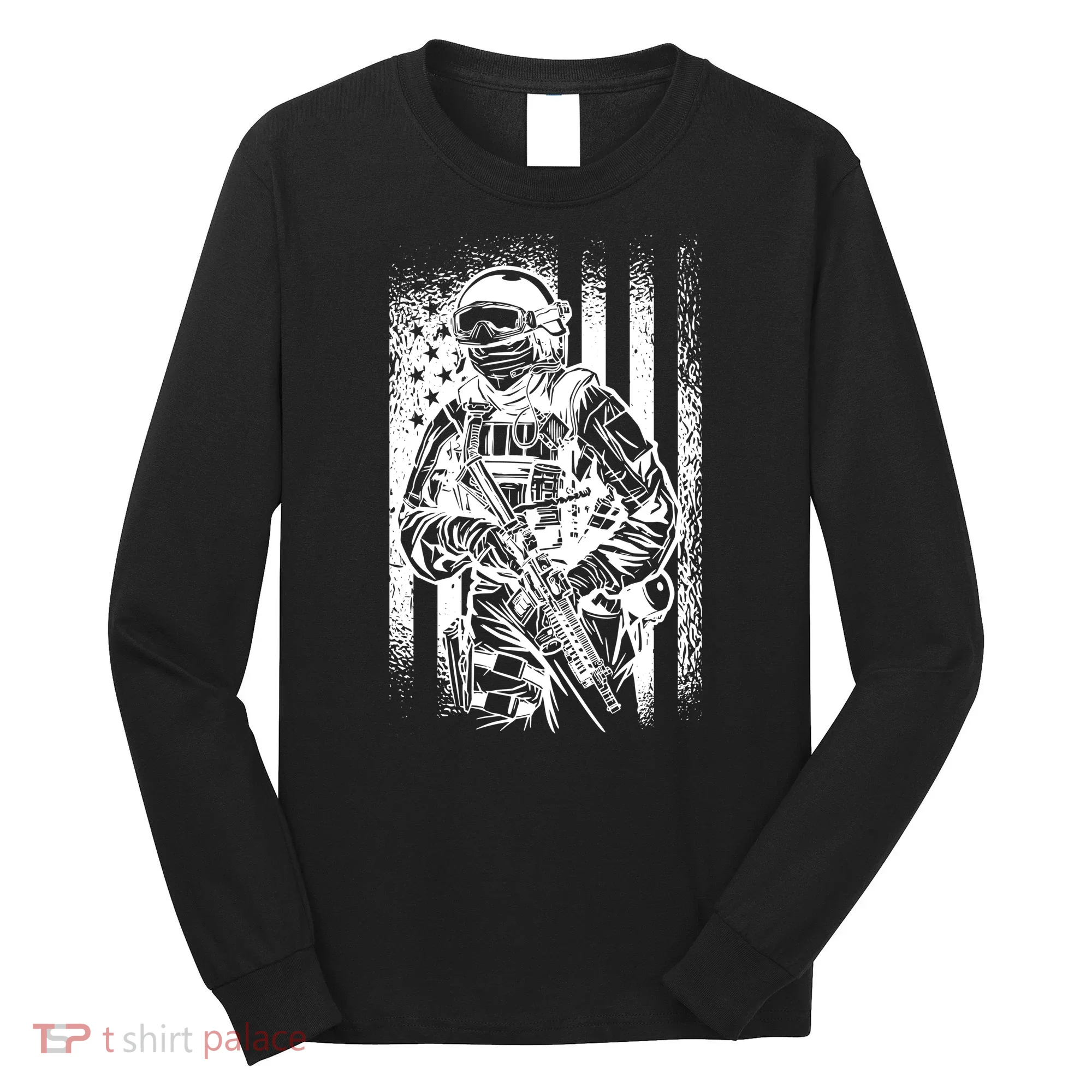American Soldier Vintage Long Sleeve Shirt
