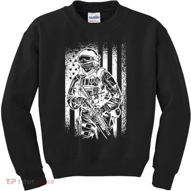 American Soldier Vintage Kids Sweatshirt
