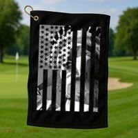 American Statue Of Liberty Flag Golf Towel thumb 1