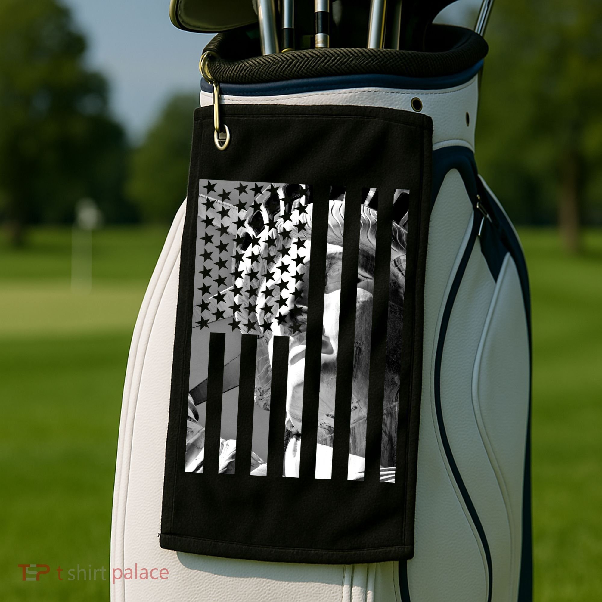 American Statue Of Liberty Flag Golf Towel