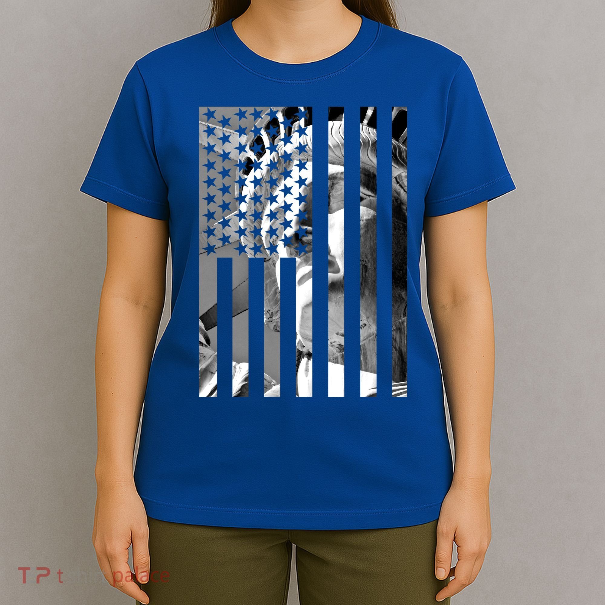 American Statue Of Liberty Flag T-Shirt