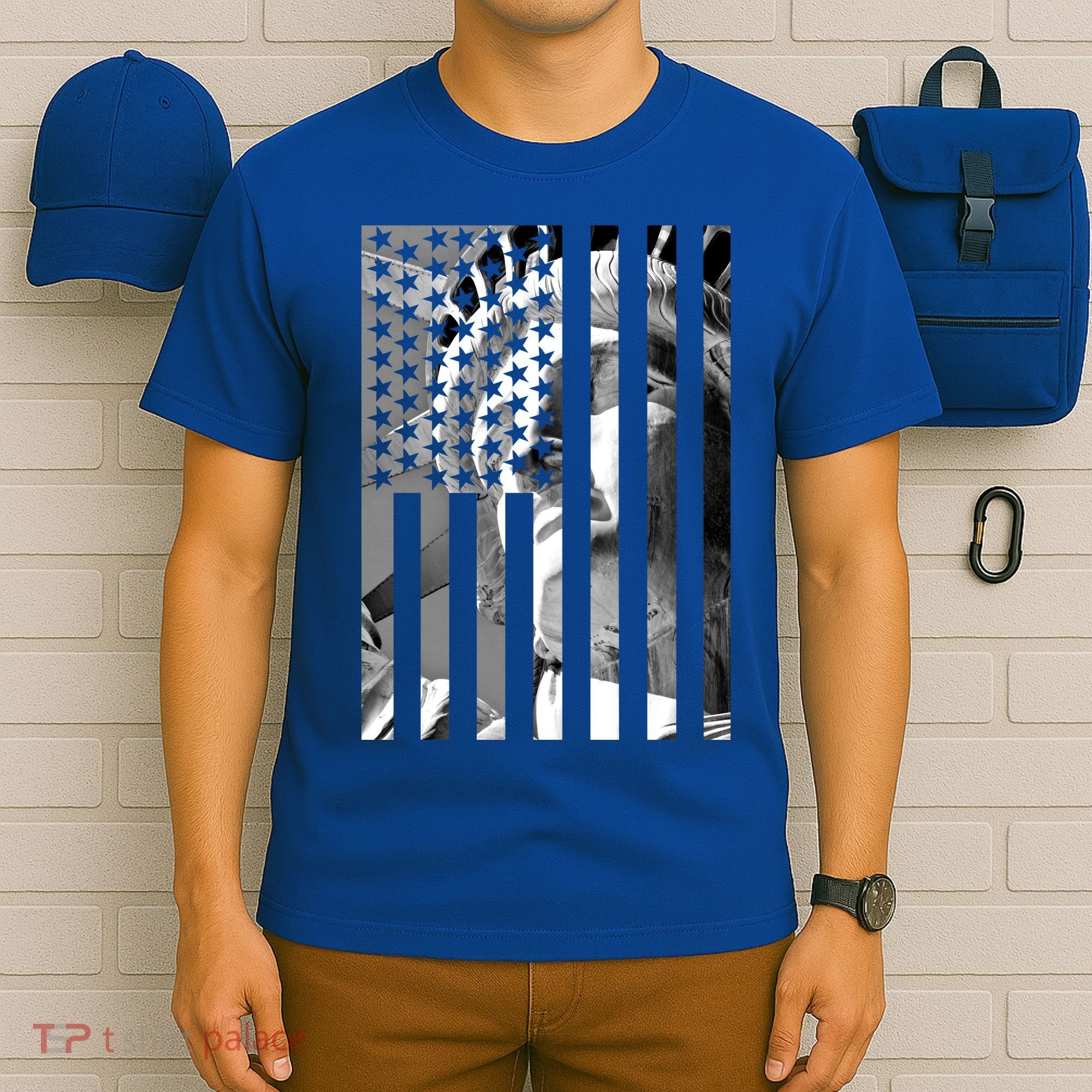 American Statue Of Liberty Flag T-Shirt