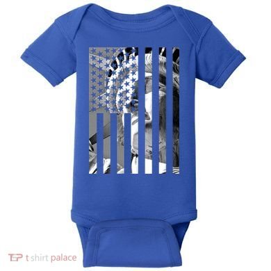 American Statue Of Liberty Flag Baby Bodysuit