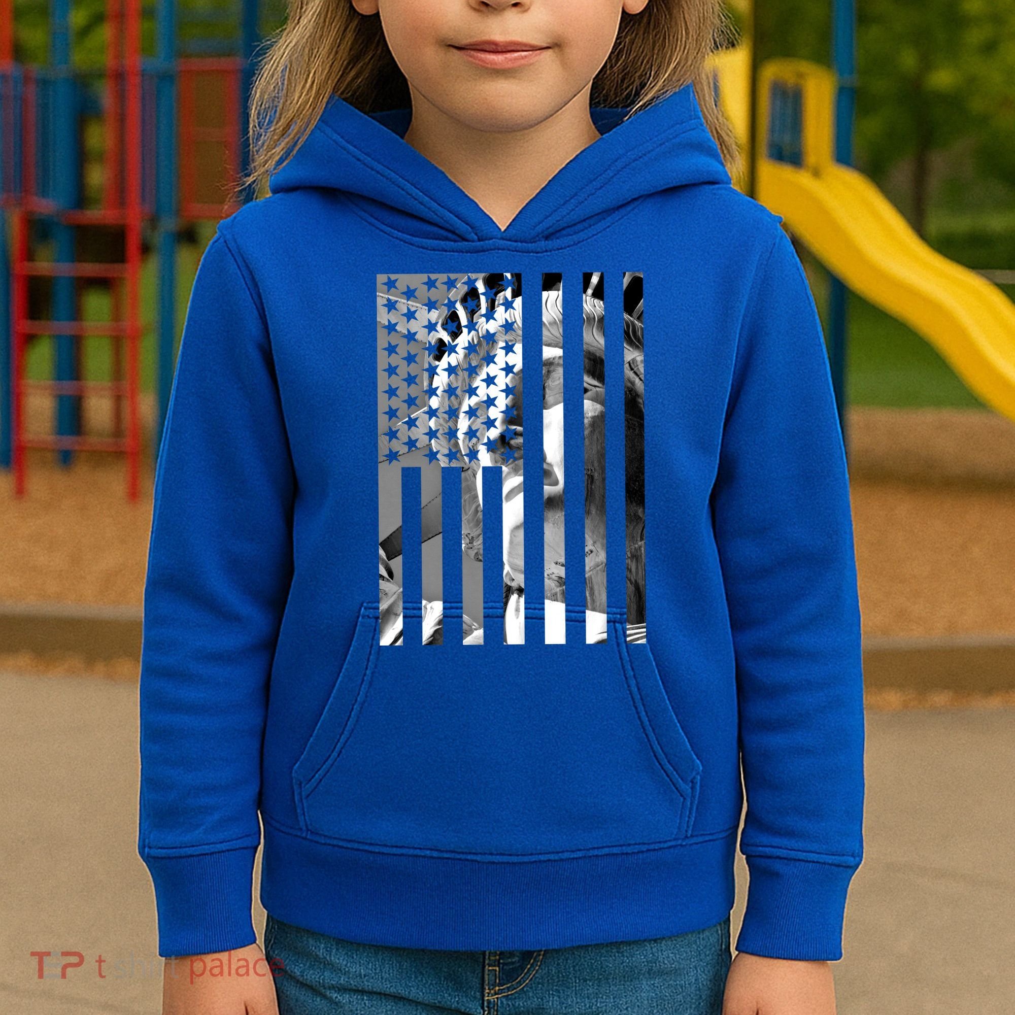 American Statue Of Liberty Flag Kids Hoodie