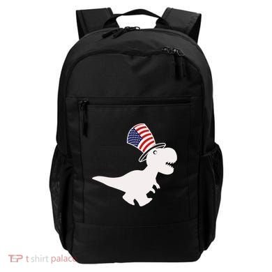 American T-Rex Dinosaur USA Flag Backpack