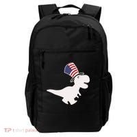 American T-Rex Dinosaur USA Flag Backpack thumb 0