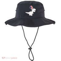 American T-Rex Dinosaur USA Flag Bucket Hat thumb 0