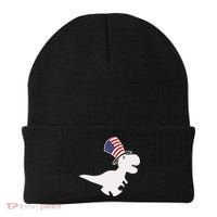 American T-Rex Dinosaur USA Flag Beanie thumb 0