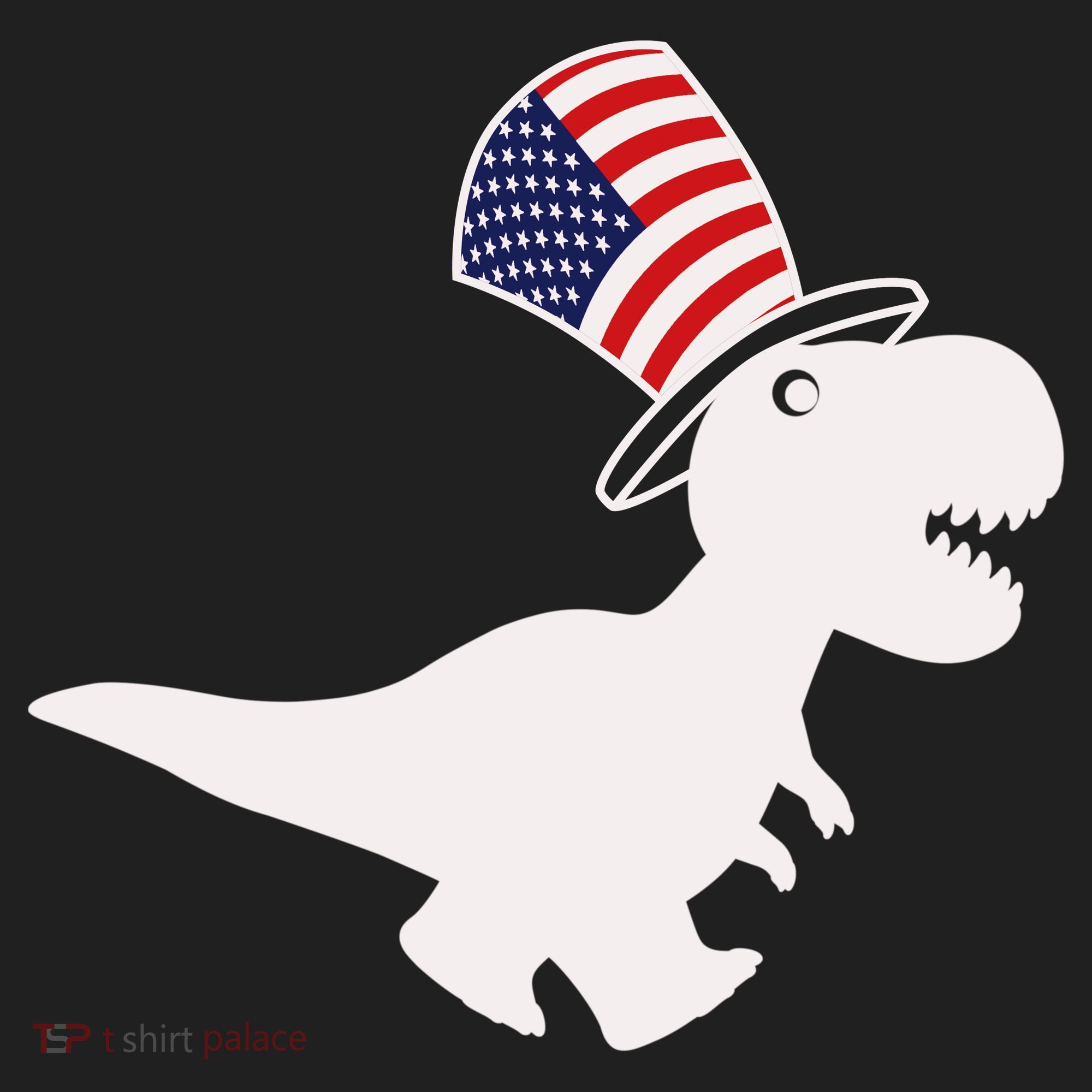 American T-Rex Dinosaur USA Flag Beanie