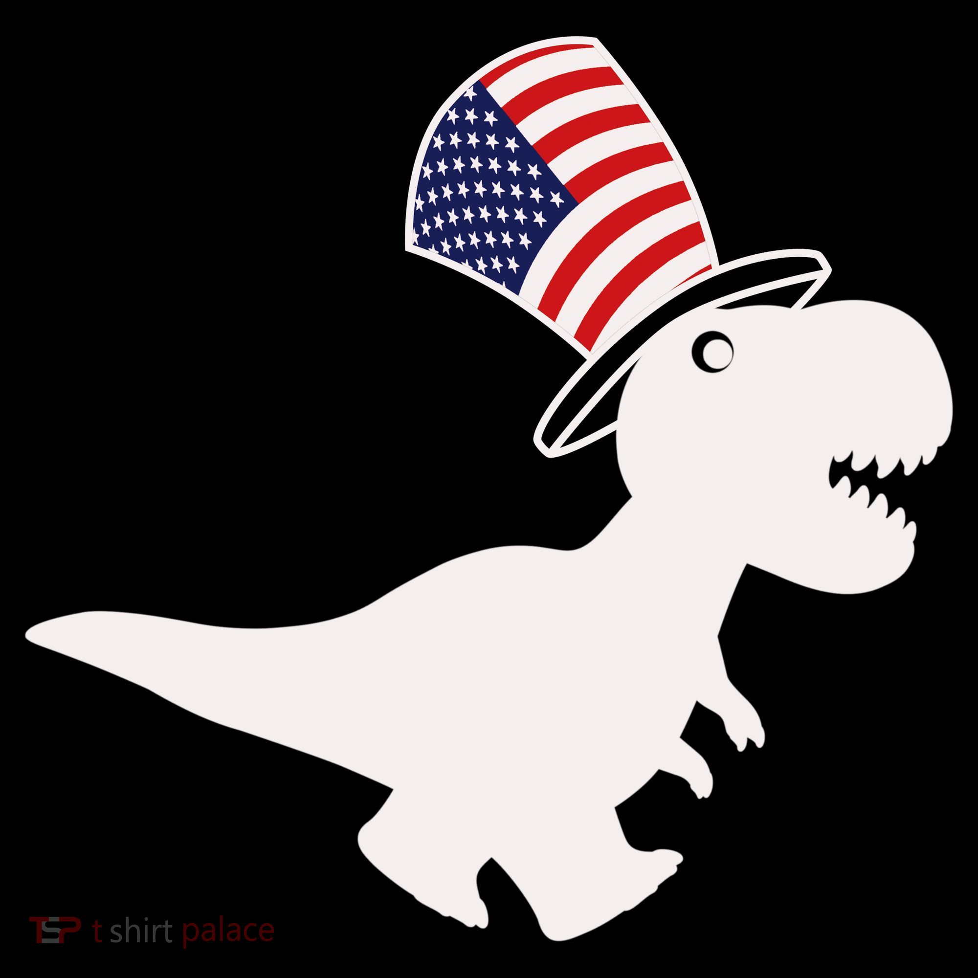 American T-Rex Dinosaur USA Flag Women's Tank Top